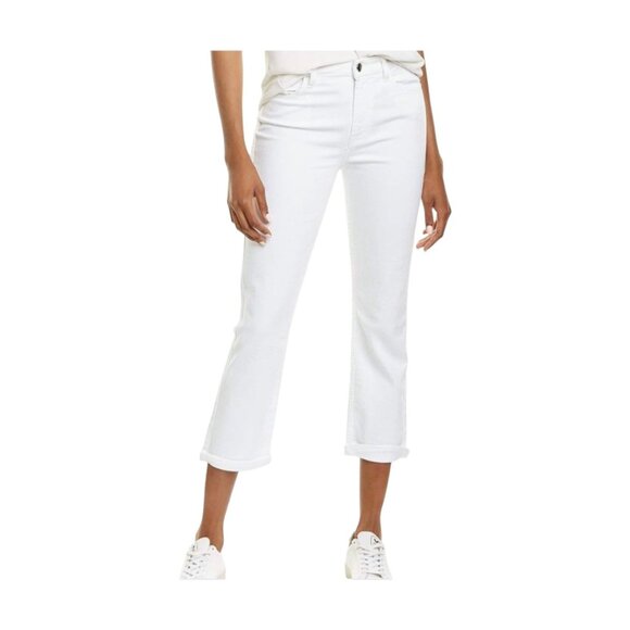 Seven For All Mankind Jenn 7 Jeans Off White Crop and Roll Sz 8 #572 - Picture 1 of 8
